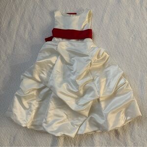 Elegant Cream and Red Kids Dress